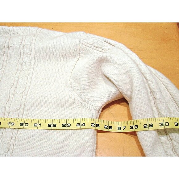 H&M Womens Wool Blend Mockneck Sweater Dress Tunic Oatmeal Color Mini Dress Sz L - Picture 8 of 12